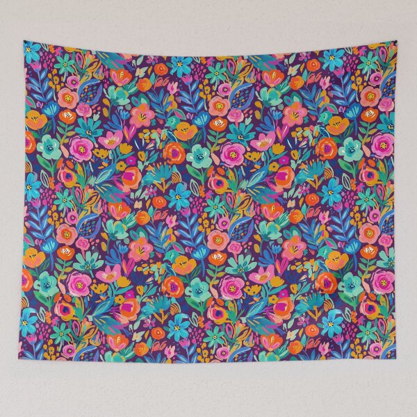 Item preview, Modern abstract colorful flowers pattern  designed and sold by Mevissart.