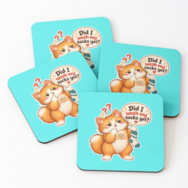Item preview, NAGGINGCAT3 BY NAGGINGSTICKERSCO. DID I WASH MY SOCKS YET? MUNDANE COLLECTION | AQUA Edition | No.03 designed and sold by LaMaisonOfMY.
