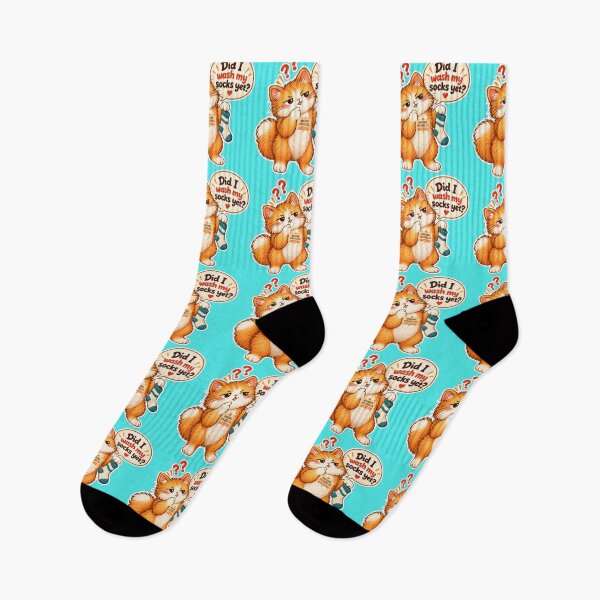 Item preview, NAGGINGCAT3 BY NAGGINGSTICKERSCO. DID I WASH MY SOCKS YET? MUNDANE COLLECTION | AQUA Edition | No.03 designed and sold by LaMaisonOfMY.