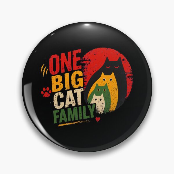 Item preview, One Big Cat Family Retro Distressed Graphic designed and sold by GiaoCalonas.