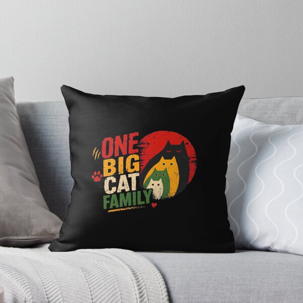 Item preview, One Big Cat Family Retro Distressed Graphic designed and sold by GiaoCalonas.