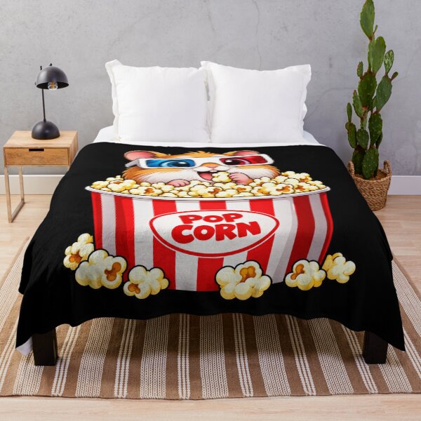 Item preview, Adorable hamster with popcorn and 3D glasses designed and sold by Imprearte.