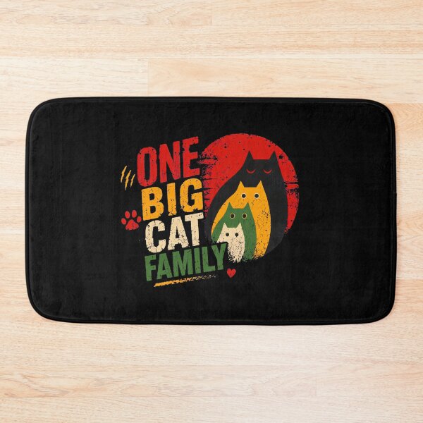 Item preview, One Big Cat Family Retro Distressed Graphic designed and sold by GiaoCalonas.