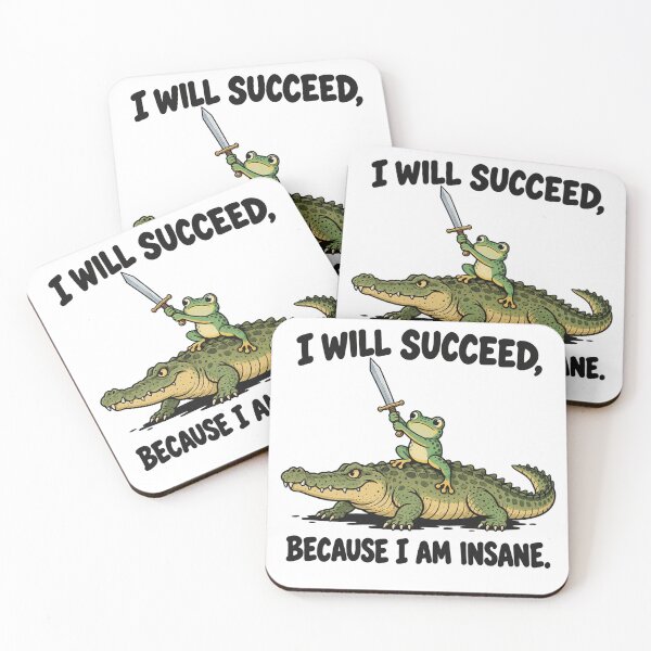 Item preview, I WILL SUCCEED, BECAUSE I AM INSANE designed and sold by bobcatmarty.