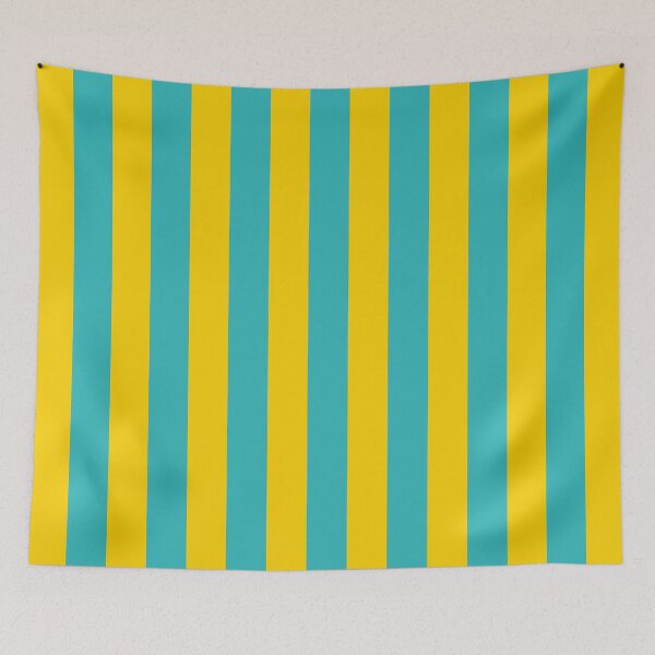 Item preview, Vertical stripes in yellow and aqua designed and sold by RishabhArts1.
