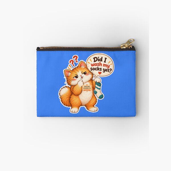 Item preview, NAGGINGCAT3 BY NAGGINGSTICKERSCO. DID I WASH MY SOCKS YET? MUNDANE COLLECTION | ELECTRIC BLUE Edition | No.03 designed and sold by LaMaisonOfMY.