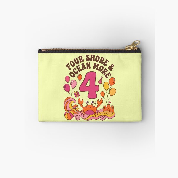 Item preview, Four Shore & Ocean More 4th Birthday – Cute Crab Beach Birthday Design designed and sold by Sea Gem.
