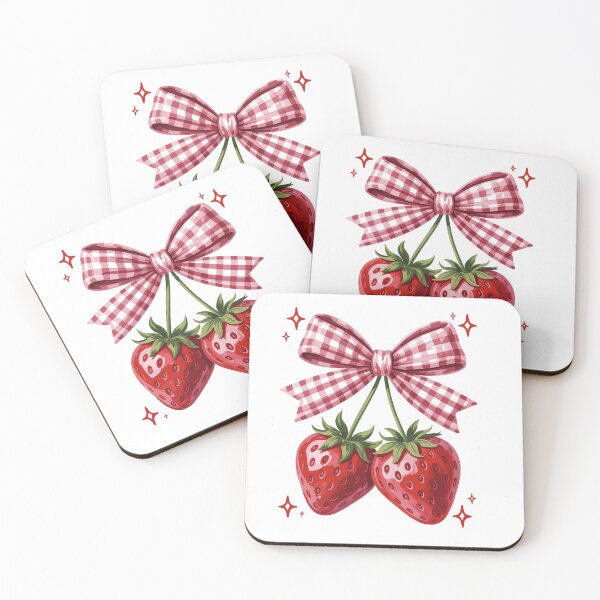 Item preview, Strawberry Bow Coquette Cute Fruit Aesthetic Design designed and sold by styleonestaa.