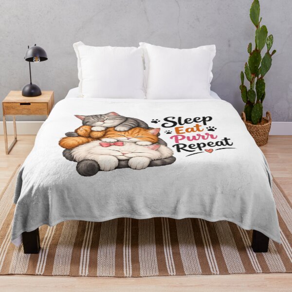 Item preview, Sleep Eat Purr Repeat Cute Kittens Stack designed and sold by GiaoCalonas.