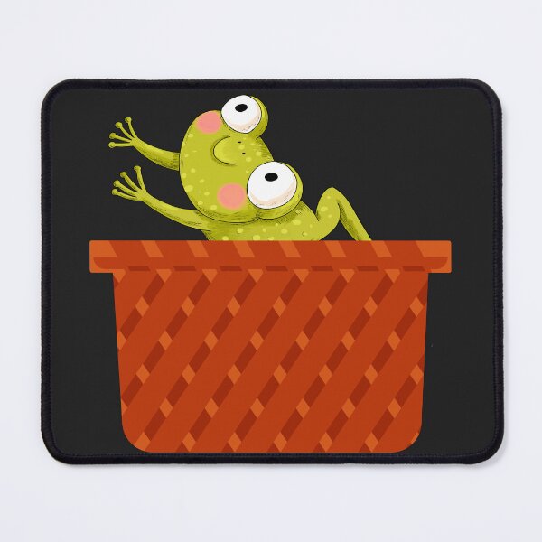 Item preview, Funny Frog in a Basket designed and sold by NAMASTHE WORLD.