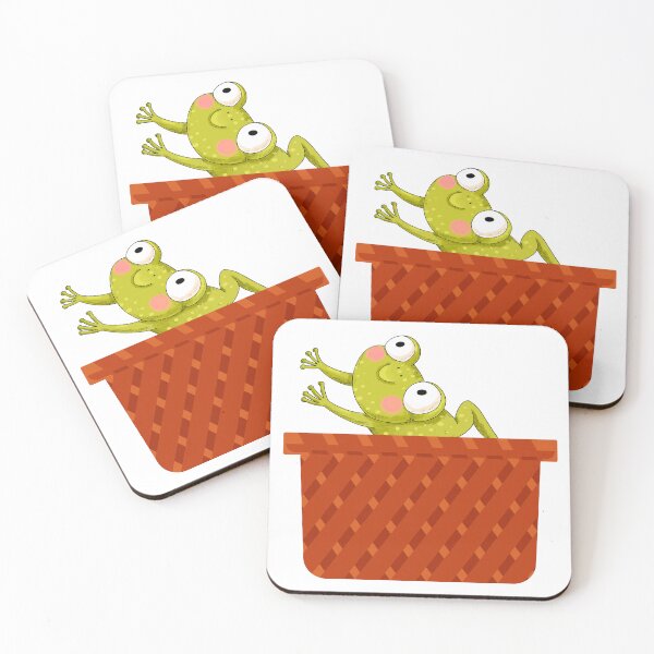 Item preview, Funny Frog in a Basket designed and sold by NAMASTHE WORLD.