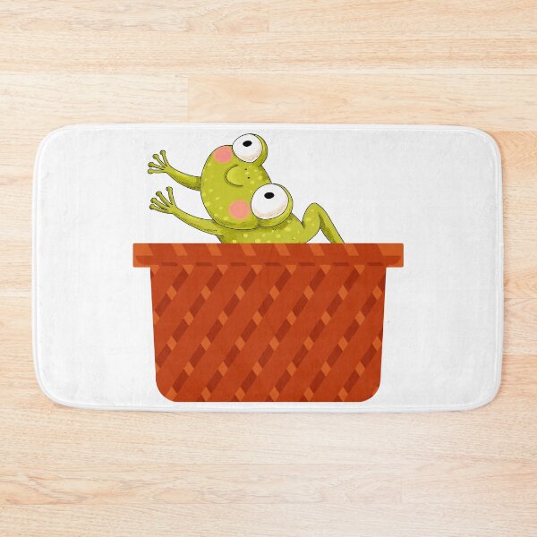 Item preview, Funny Frog in a Basket designed and sold by NAMASTHE WORLD.