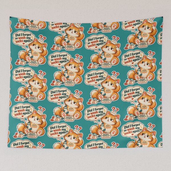 Item preview, NAGGINGCAT3 BY NAGGINGSTICKERSCO. DID I WASH MY SOCKS YET? MUNDANE COLLECTION | GREEN Edition | No.04 designed and sold by LaMaisonOfMY.