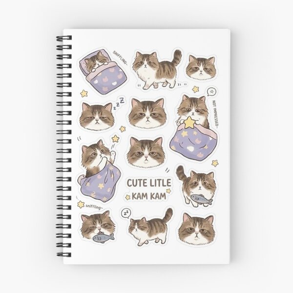Item preview, Cute Little Kam Kam - Fluffy Tabby Cat Sticker Pack designed and sold by PetalsPaws.