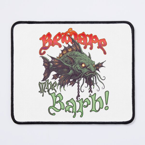 Item preview, Beware the Barb, halloween catfish cartoon illustration. designed and sold by Art-Horizon.