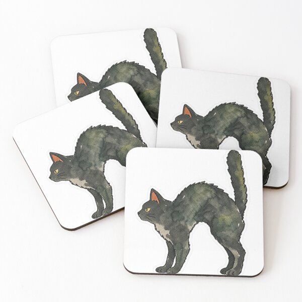 Item preview, Full Spook Mode, Watercolor Black Cat designed and sold by Jessie's Palette.