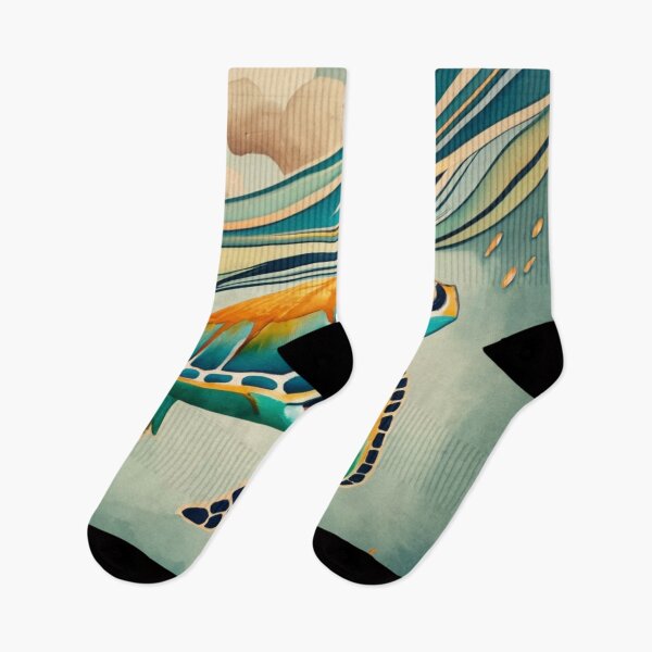 Item preview, Sea Turtle Under Sweeping Turquoise Wave designed and sold by BeachWhisper.