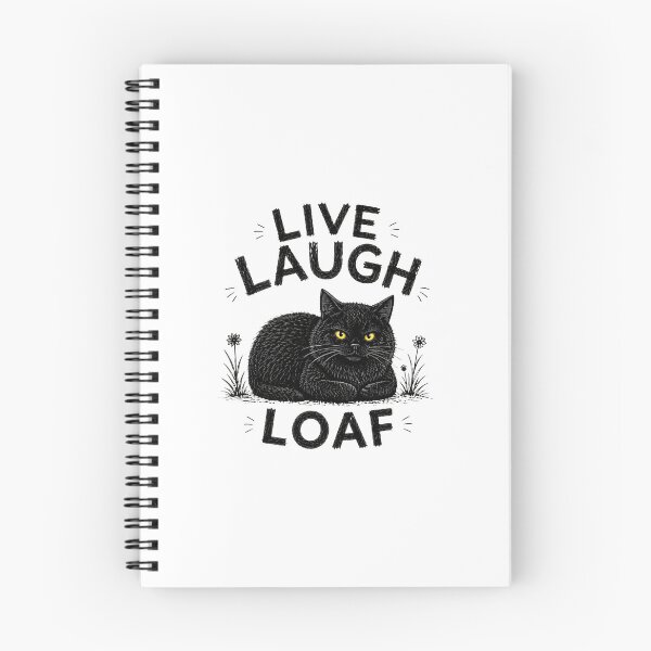 Item preview, Black Cat Live Laugh Loaf Funny Cat Lover Design designed and sold by GiaoCalonas.