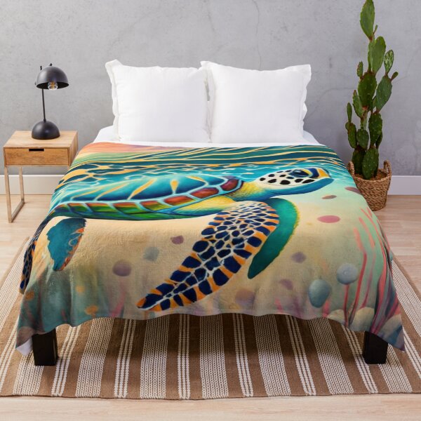 Item preview, Sea Turtle Beneath Foamy Sunset Wave designed and sold by BeachWhisper.