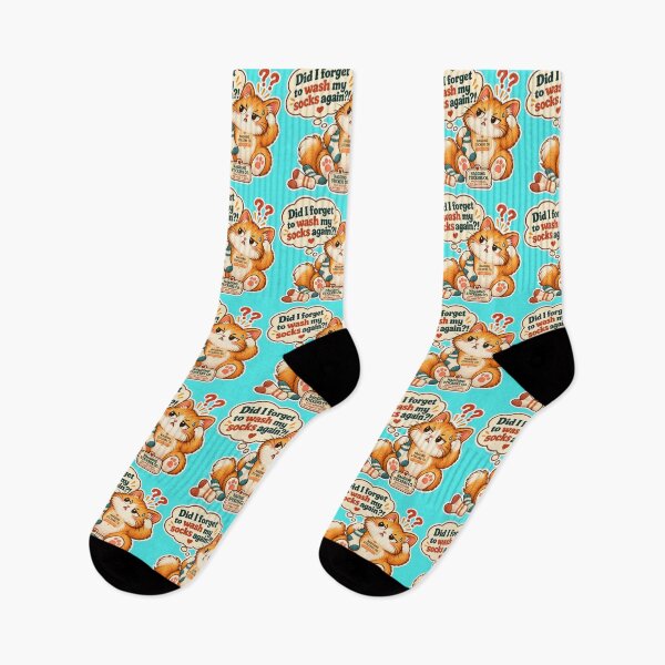 Item preview, NAGGINGCAT3 BY NAGGINGSTICKERSCO. DID I WASH MY SOCKS YET? MUNDANE COLLECTION |AQUA Edition | No.04 designed and sold by LaMaisonOfMY.
