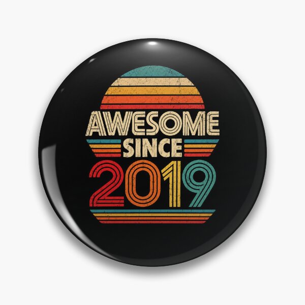 Item preview, Awesome Since 2019 Retro Vintage Distressed designed and sold by Moizento.