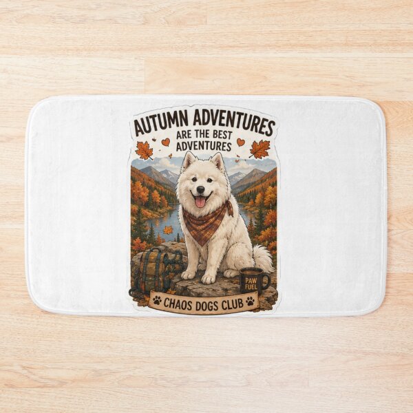 Item preview, Autumn Adventures Are the Best Adventures Samoyed Design | Chaos Dogs Club designed and sold by DailyStruggleCo.