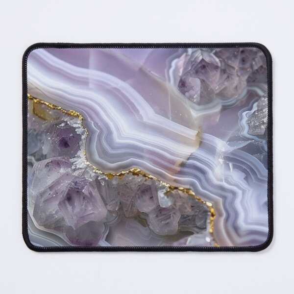 Item preview, Purple Amethyst Geode Agate Slice with Gold Foil Trim — Luxury Crystal Mineral Texture designed and sold by LYAN-STORE.