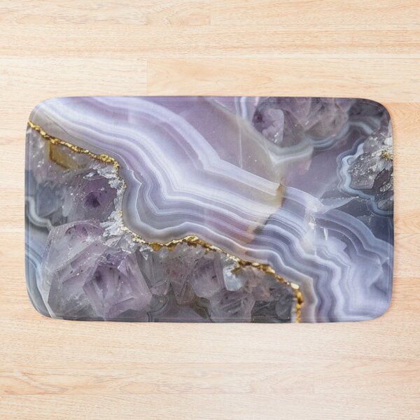 Item preview, Purple Amethyst Geode Agate Slice with Gold Foil Trim — Luxury Crystal Mineral Texture designed and sold by LYAN-STORE.