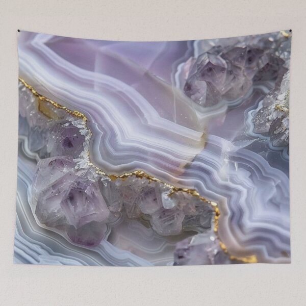 Item preview, Purple Amethyst Geode Agate Slice with Gold Foil Trim — Luxury Crystal Mineral Texture designed and sold by LYAN-STORE.