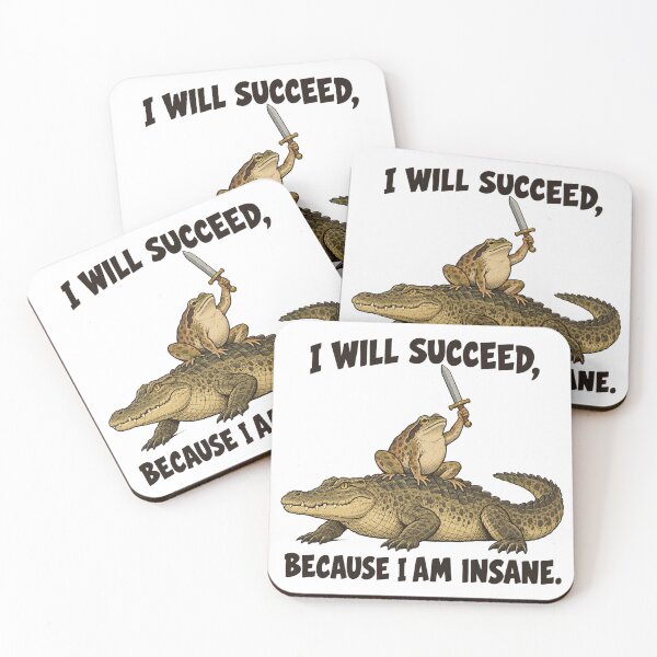 Item preview, I WILL SUCCEED, BECAUSE I AM INSANE designed and sold by bobcatmarty.
