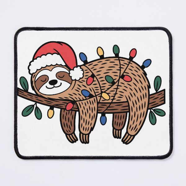 Item preview, Cute Sleeping Sloth Christmas Lights Holiday Design designed and sold by styleonestaa.