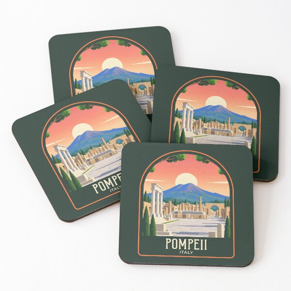 Artikelvorschau, Pompeji Vintage-Reiseillustration entworfen und verkauft von HomeLivingCo.