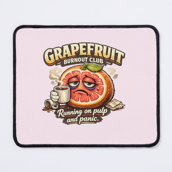 Item preview, Grapefruit Burnout Club – Exhausted Grapefruit Cartoon  designed and sold by Sommium .