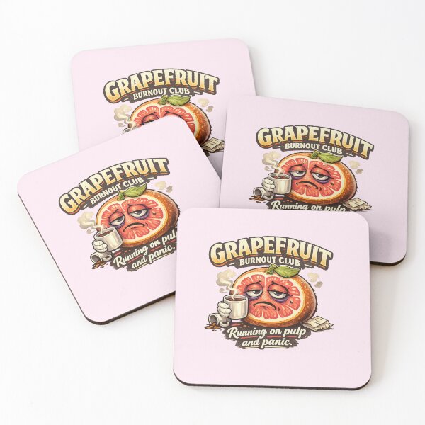 Item preview, Grapefruit Burnout Club – Exhausted Grapefruit Cartoon  designed and sold by Sommium .