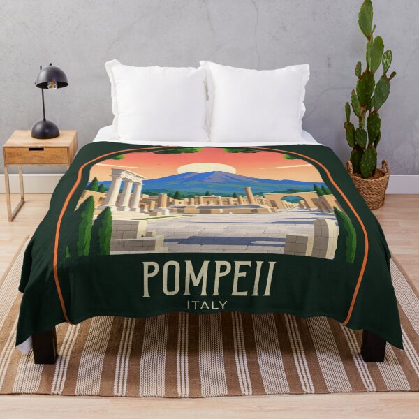 Item preview, Pompeii Vintage Travel Illustration designed and sold by HomeLivingCo.