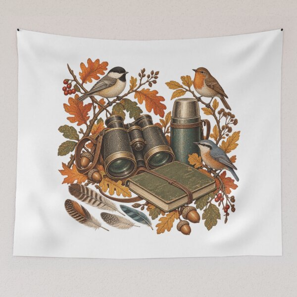 Item preview, Vintage Autumn Birdwatcher Field Kit designed and sold by Golden Era Studio.