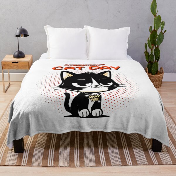 Item preview, International Cat Day Lucky You Cat Design designed and sold by GiaoCalonas.