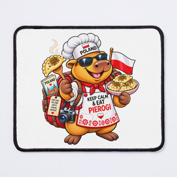 Item preview, Cute Poland Capybara Pierogi Chef – Keep Calm & Eat Pierogi designed and sold by CapybaraTravels.