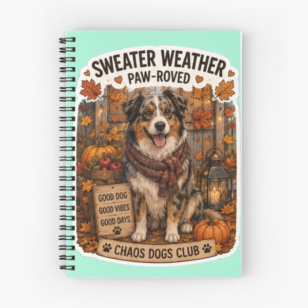 Item preview, Sweater Weather Paw-Roved Australian Shepherd Design | Chaos Dogs Club Autumn designed and sold by DailyStruggleCo.