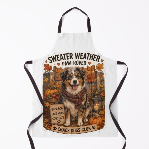 Item preview, Sweater Weather Paw-Roved Australian Shepherd Design | Chaos Dogs Club Autumn designed and sold by DailyStruggleCo.