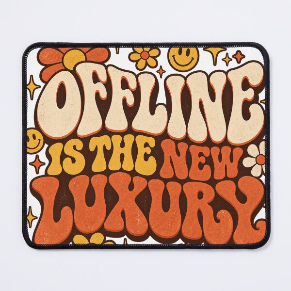 Item preview, Offline Is The New Luxury – Retro Groovy Typography designed and sold by ZKYss-Design.