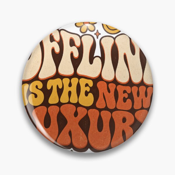 Item preview, Offline Is The New Luxury – Retro Groovy Typography designed and sold by ZKYss-Design.