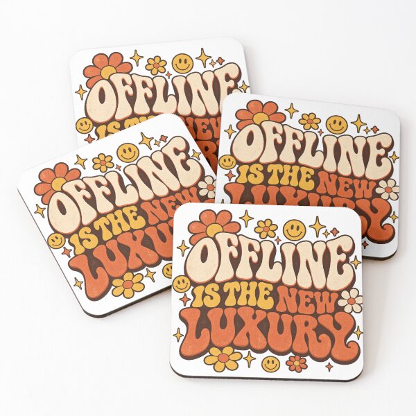Item preview, Offline Is The New Luxury – Retro Groovy Typography designed and sold by ZKYss-Design.