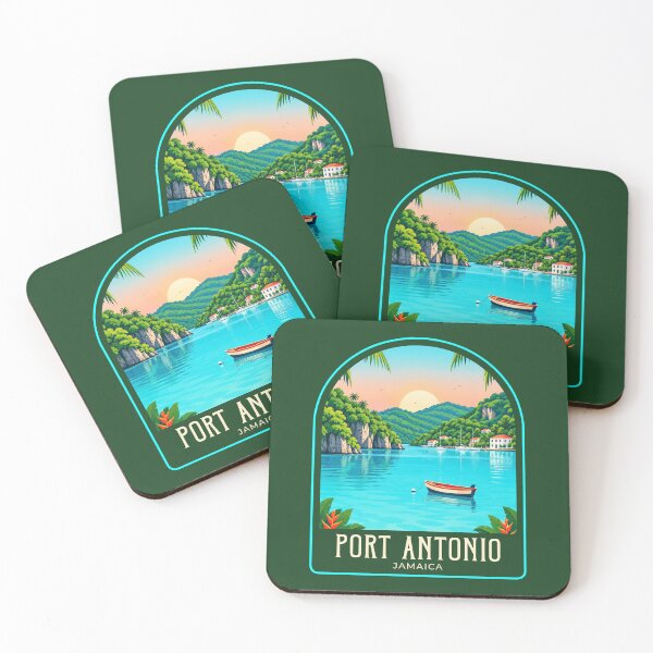 Artikelvorschau, Vintage-Reiseillustration von Port Antonio entworfen und verkauft von HomeLivingCo.