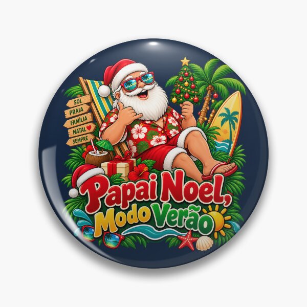 Item preview, Papai Noel, Modo Verão – Tropical Brazilian Summer Christmas Santa designed and sold by warlistop.