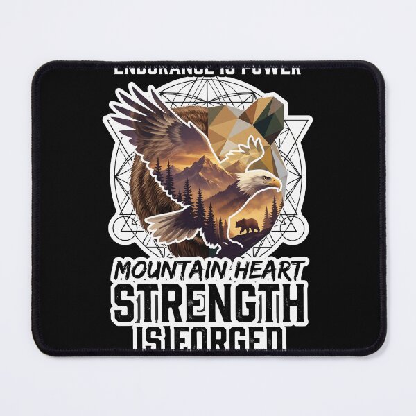 Item preview, Soaring Eagle Double Exposure T-Shirt | "Mountain Heart" Wildlife Sunset Graphic Tee designed and sold by FusionArtStyle.