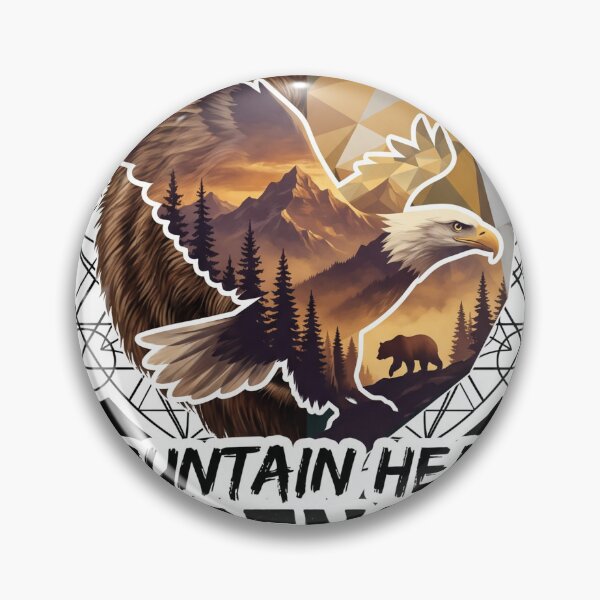 Item preview, Soaring Eagle Double Exposure T-Shirt | "Mountain Heart" Wildlife Sunset Graphic Tee designed and sold by FusionArtStyle.