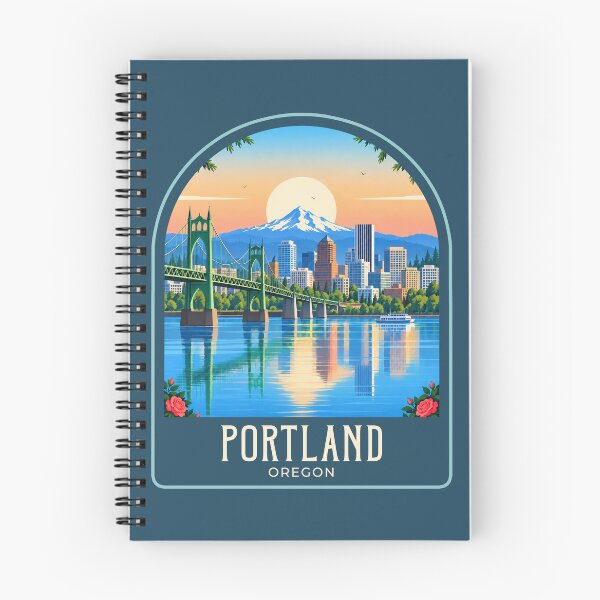 Item preview, Portland Vintage Travel Illustration designed and sold by HomeLivingCo.