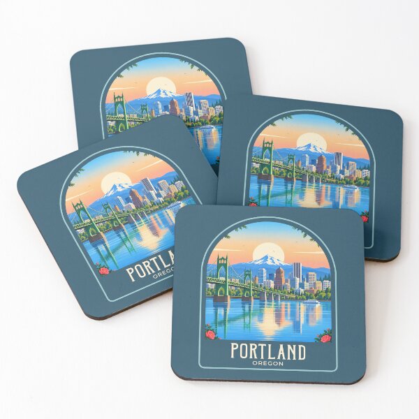 Artikelvorschau, Portland Vintage Reiseillustration entworfen und verkauft von HomeLivingCo.