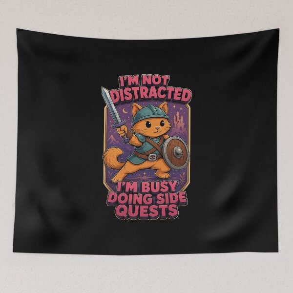 Item preview, Side quests cat designed and sold by abby-thorns.